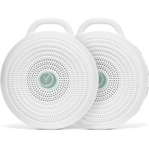 Yogasleep Rohm Portable White Noise Machine for Travel 3 Soothing Natural Sounds + Volume Control Sleep Therapy for Adults & Baby 2-Pack