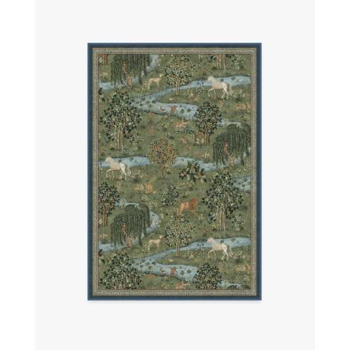 Morris & Co. Owl & Willow Green Rug | Ruggable