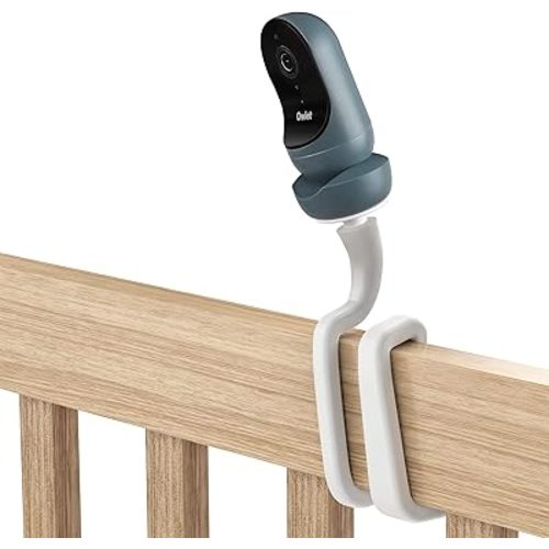 HOLACA Flexible Twist Mount for Owlet Cam 2 and Owlet Cam Baby Monitor Camera Stand with 1/4 Threaded Hole and Adjustable 360 Degree Mount for Crib Nursery(with Base Connect)