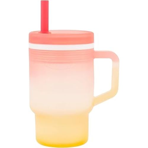 Infantino My 1st Tumbler 9 Oz Silicone Sippy Cup, Sunset Kiss