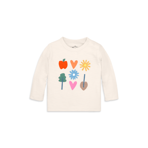 Baby Long Sleeve Rainbow Garden Tee