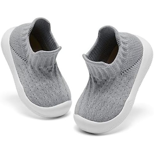 Baby Socks Shoes for Boys and girlsAnti Slip Sports ShoesToe ProtectionBaby Walking Shoes, Lightweight and Breathable Slip on Walking Shoes