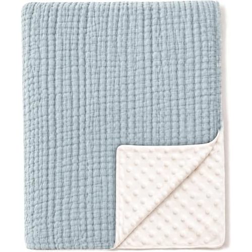 Konssy Soft Muslin Baby Blanket for Unisex Boys & Girls, 30 x 40 Inch