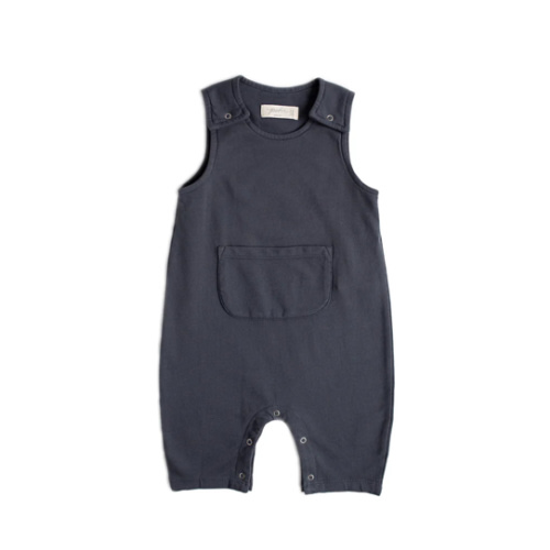 French Terry Overalls- INK BLUE