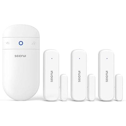 Door Chime, Door Alarm When Opened for Home/Business Office/Bedroom Entering, 3-Sensor + 1-Receiver with 500FT Wireless Range,58 Chimes,5-Volume Level, Entry Alert for Kids/Toddler/Dementia Safety