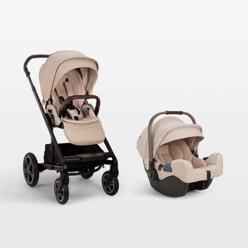 Nuna ® PIPA ™ rx Biscotti Brown Reclining Baby Car Seat + MIXX ™ next Stroller Travel System