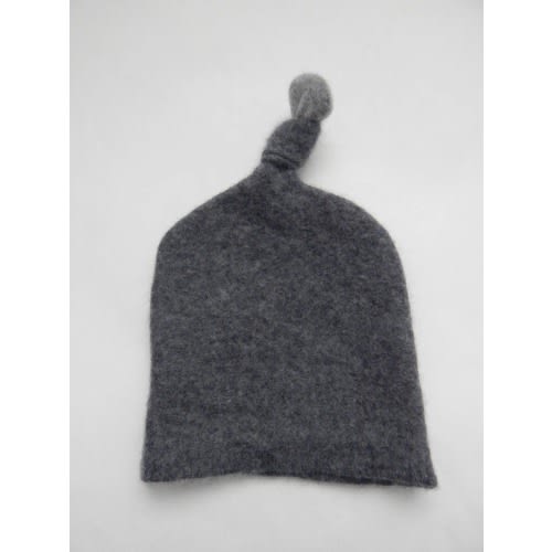 Recycled Grey Cashmere Baby Hat - 3-6 months