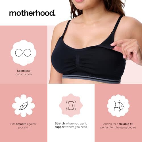 Motherhood Maternity Women's Seamless Hands Free Pumping/Nursing Bra