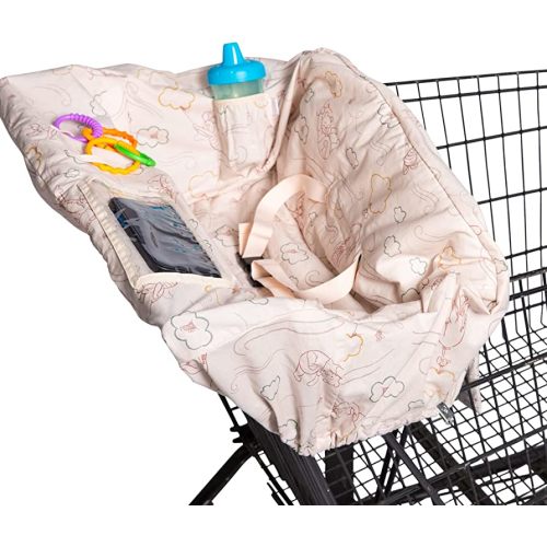 Disney Baby by J.L. Childress Shopping Cart & High Chair Cover for Baby, Kids, & Toddler - Cover for Grocery Carts & Restaurants, for Boys & Girls, Universal Fit - Winnie The Pooh
