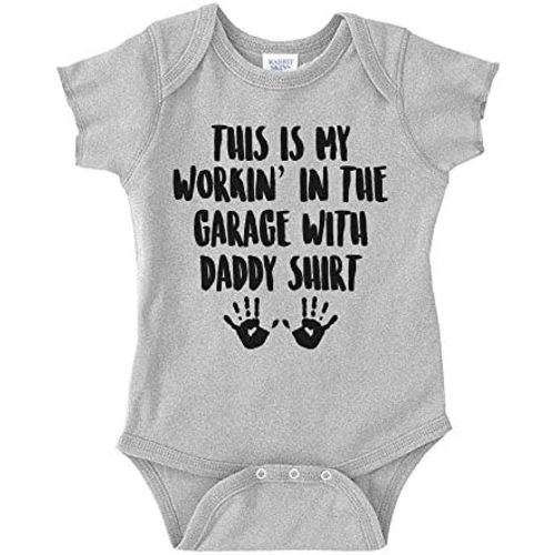 This is My Working in The Garage with Daddy Baby One Piece or Toddler T-Shirt