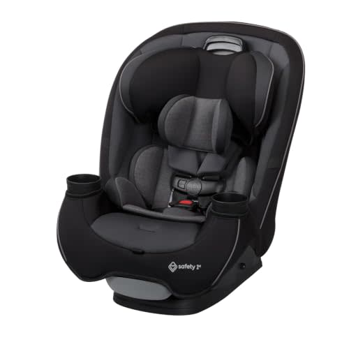 Safety 1st Grow and Go All-in-One Convertible Car Seat, Black Phantom | Rear-Facing 5-40 lb, Forward-Facing 30-65 lb & High-Back Booster 40-100 lb, One Seat for All 3 Stages