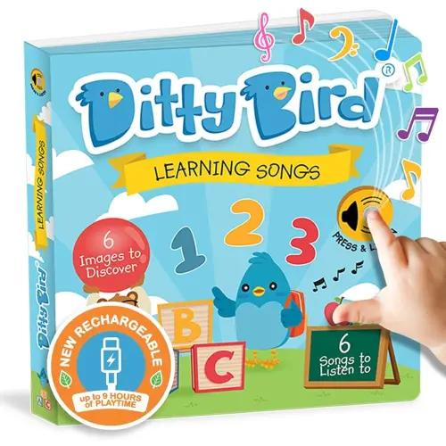 Ditty Bird | Learning Songs | Interactive Musical Book for toddlers 1- 3 | ABC Sing-Along boardbook for baby