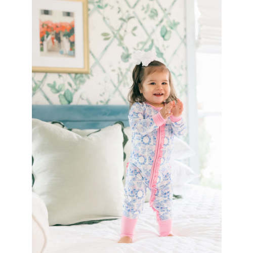 Porcelain Bamboo Ruffle Romper (FINAL SALE)