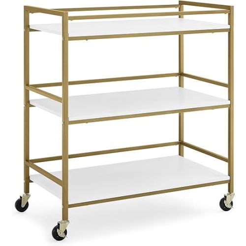 Delta Children Jade Changing Table/Cart, White Melamine/Bronze