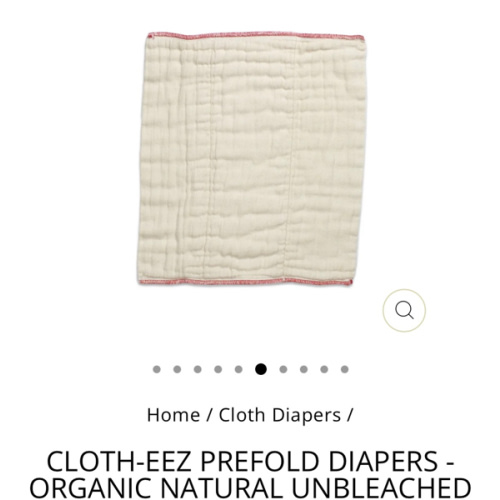 Cloth-eez Prefold Diapers - Organic Natural Unbleached