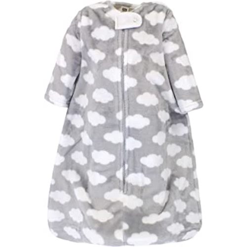 Hudson Baby Unisex Baby Plush Sleeping Bag, Sack, Blanket, Gray Clouds, 12-18 Months