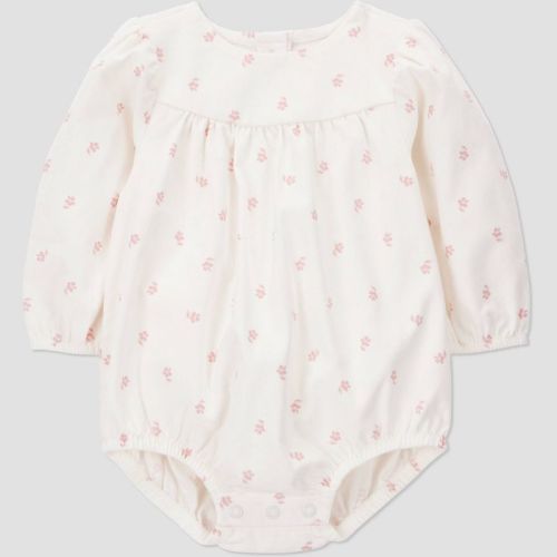 Carter's Just One You® Baby Girls' 2pc Floral Romper with Tights Set - Cream