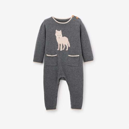 Wolf Knit Baby Jumpsuit – Elegant Baby