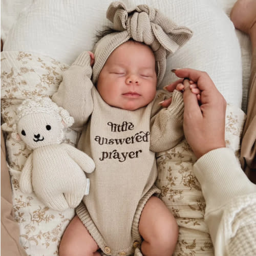 Little Answered Prayer Romper Stone | Brave Little Lamb