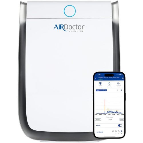 AIRDOCTOR 3500i SMART Air Purifier for Living Rooms & Bedrooms. 3 Stage Filtration with Pre-Filter, UltraHEPA, Carbon/VOC. Captures Particles 100x Smaller Than HEPA Standard