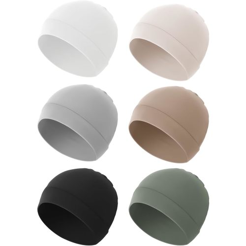 Konssy 6-Pack Baby Beanie Hats for Newborns, Soft Infant Caps for Boys & Girls, 0-6 Months