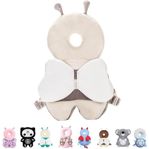Baby Head Protector Backpack for Falling Crawling and Walking Toddler Essentials Harness Infant Koala Toys Helmets Baby Essentials Must Have 0.5-2 Years (Beige_Bee)
