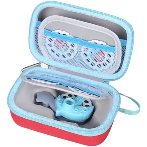 Hard Case Compatible for Moonlite Mini Projector and Story Reels, Storybook Projector Protective Storage Shell, CASE ONLY (Red&Blue)
