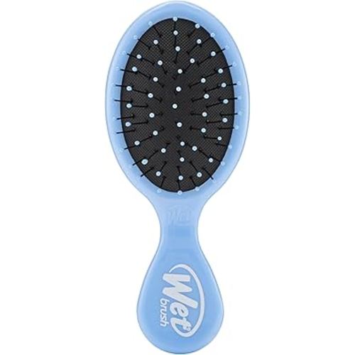 Wet Brush Squirt Mini Detangler Hair Brush, Sky Blue, Perfect Stocking Stuffer for Women & Men, Ultra-Soft IntelliFlex Bristles for Wet & Dry Hair, Gentle, Tangle-Free Holiday Gift for All Hair Types