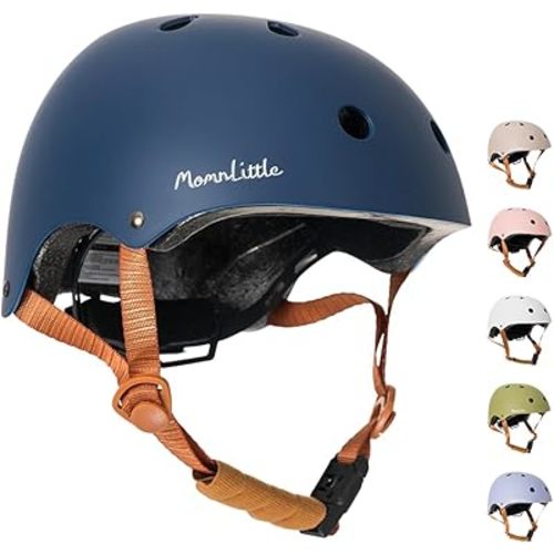 MomnLittle Kids Bike Helmet with Quick Pinch-Free Magnetic Buckle CPSC Certified Bike Helmet for Toddler Boys and Girls