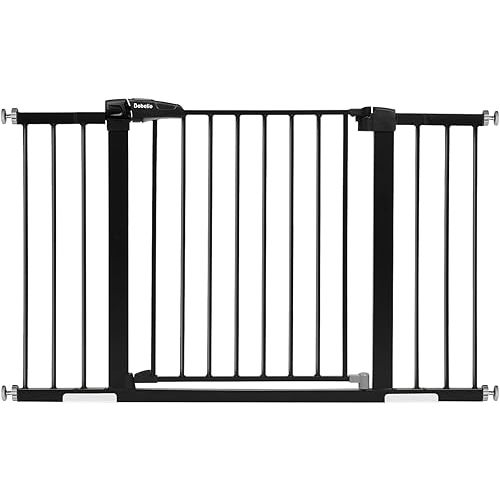 Babelio Metal Baby Gate, 29-48'' Auto Close Easy Install Pet Gate, Extra Wide Walk Thru Child Safety Gate, Pressure Mounted Dog Gate for Doorways & Stairs, with Y Spindle Rods