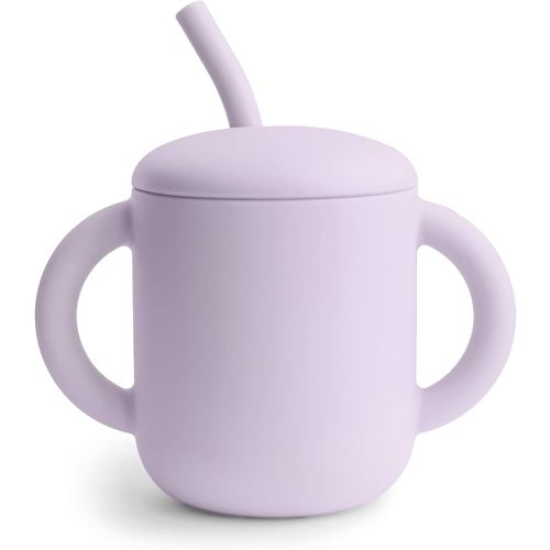 Amazon.com: mushie 100% Silicone Training Cup & Straw for Toddlers | 6 Months+ (Natural) : Baby