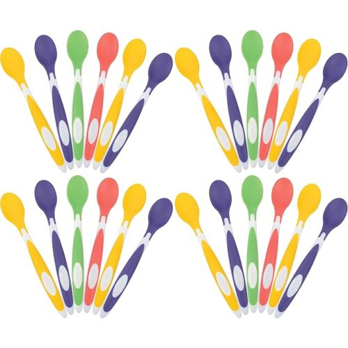 Dr. Brown's Designed to Nourish Soft-Tip Toddler Feeding Spoons, 6 Pack, Assorted Set (Colors May Vary)