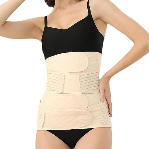 XXX-Large 2 in 1 Postpartum Belly Band Wrap Beige, C-Section Support Belt, Post Partum Support Recovery Waist/Pelvis Belt, Hysterectomy Belly Band Binder Girdle Stomach
