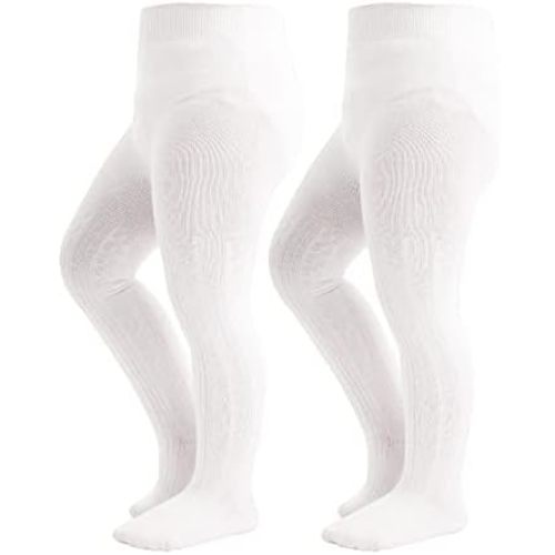 Baby Tights Toddler Cable Knit Leggings 2/3 Pack Cotton Seamless Stockings Pantyhose for Infants Toddlers