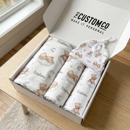 Personalised Newborn Essentials Gift Bundle