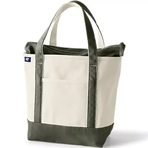 Medium 5 Pocket Open Top Canvas Tote Bag | Lands' End