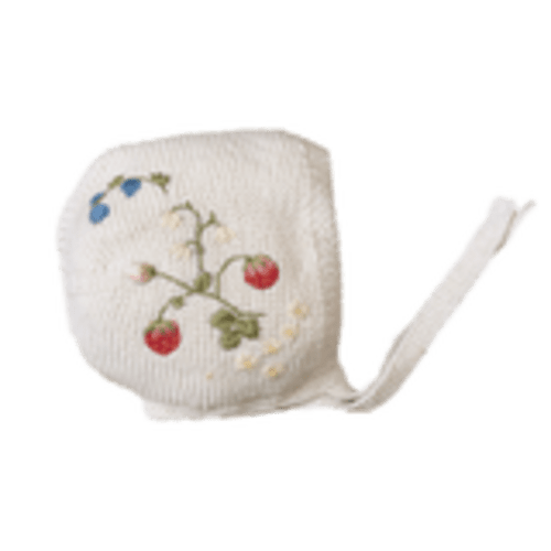Strawberry bonnet (Cotton) - Marshmellow | Shirley Bredal Online Shop