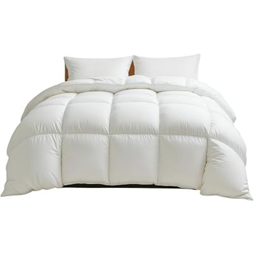Royal Comfort 500GSM Premium Quilt Duvet Blanket 50% Duck Down 50% Duck Feather White - Queen