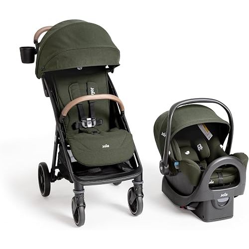 Forest Green - Joie Nutmeg Compact Stroller & Lightweight Rue Car Seat Travel System