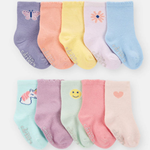 Baby Girl 10-Pack Crew Socks | Carter’s Oshkosh Canada