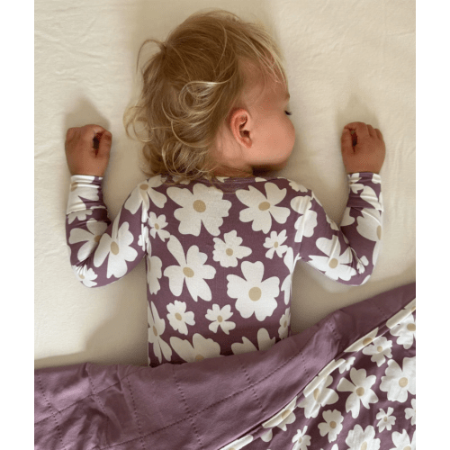 günamüna Convertible Footie Pajamas in Blossom Mauve - 3-6mo