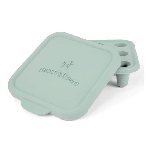 Moss and Fawn Ice Cube Tray, Forage Feeder Freezer Mold for Breast Milk, Formula, Bone Broth, Purees, and Baby Food - Fern