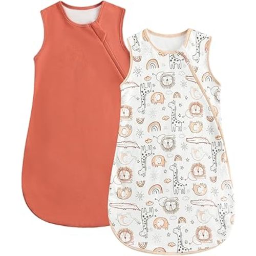 WYTbaby 2 Pack Cotton Baby Sleep Sack, Wearable Blanket