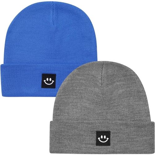 2Pack Baby Beanie Knit Toddler Hat for Girls Boys 0-8 Years
