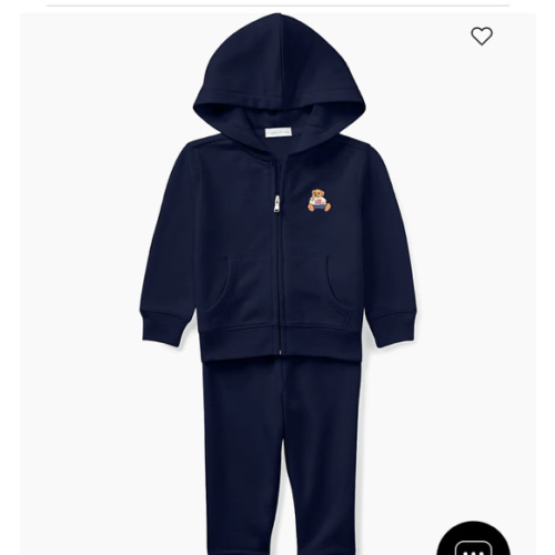 Polo Ralph Lauren Baby Boy's 2-Piece Atlantic Terry Zip-Up Hooded Sweater & Joggers Set | Saks Fifth Avenue