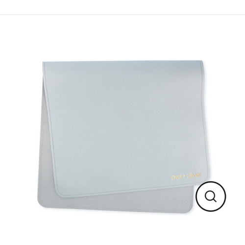 Vegan Leather Changing Mat, Slate Blue