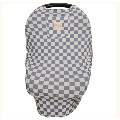 Blue Checkered Ribbed Bamboo Multi-Use Cover
