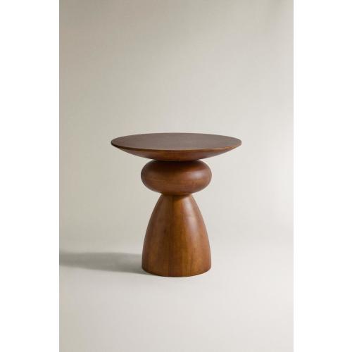 WOODEN SIDE TABLE - Brown | ZARA United States