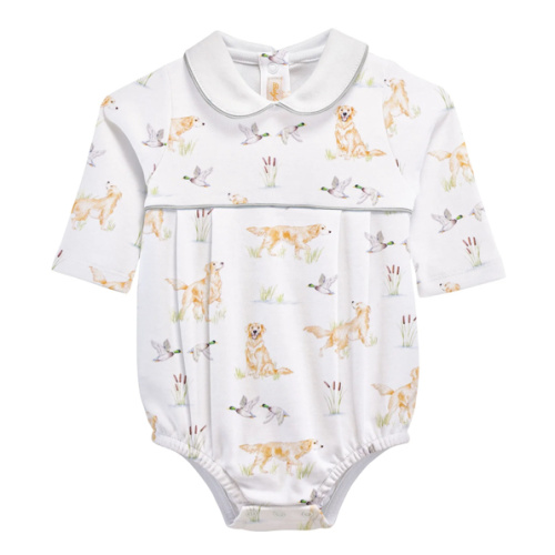 Baby Club Chic Golden & Mallard Printed Collared Bubble