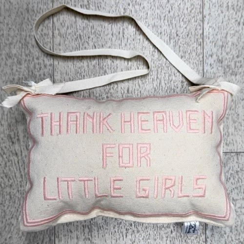 Embroidered Thank Heaven Pillow Door Decor